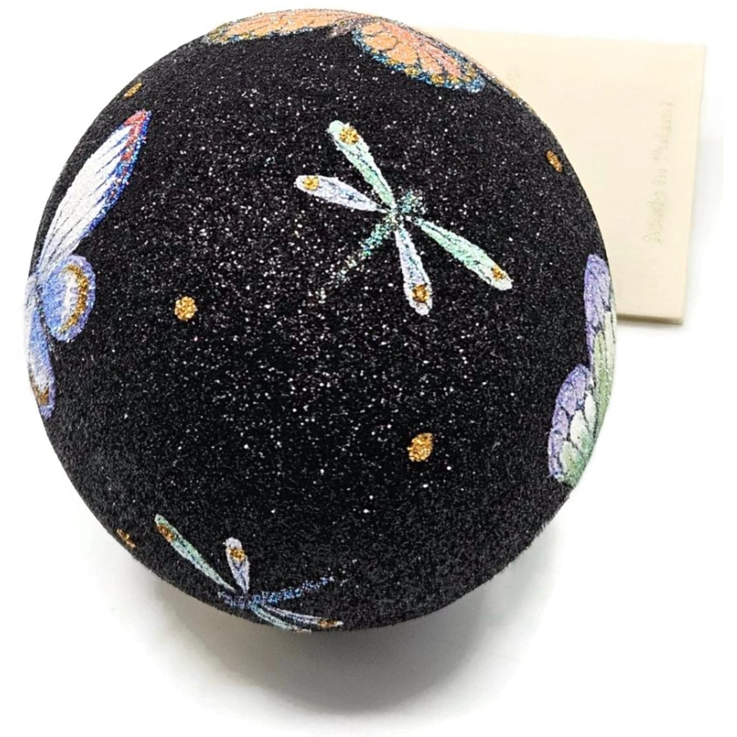 Patricia Breen Butterfly Black Egg Floral Dragonfly Spring Christmas Ornament