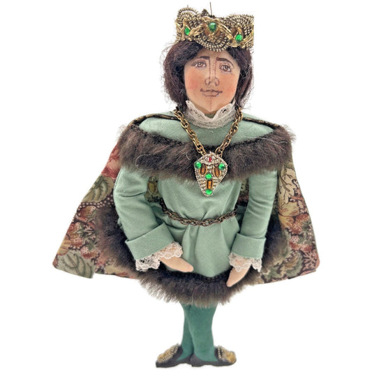 Gladys Boalt Prince Snow White and Seven Dwarfs Fabric Christmas Ornament Signed