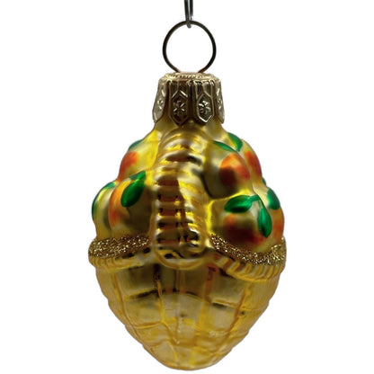 Patricia Breen Apple Basket Fruits Gold Spring Holiday Christmas Tree Ornament