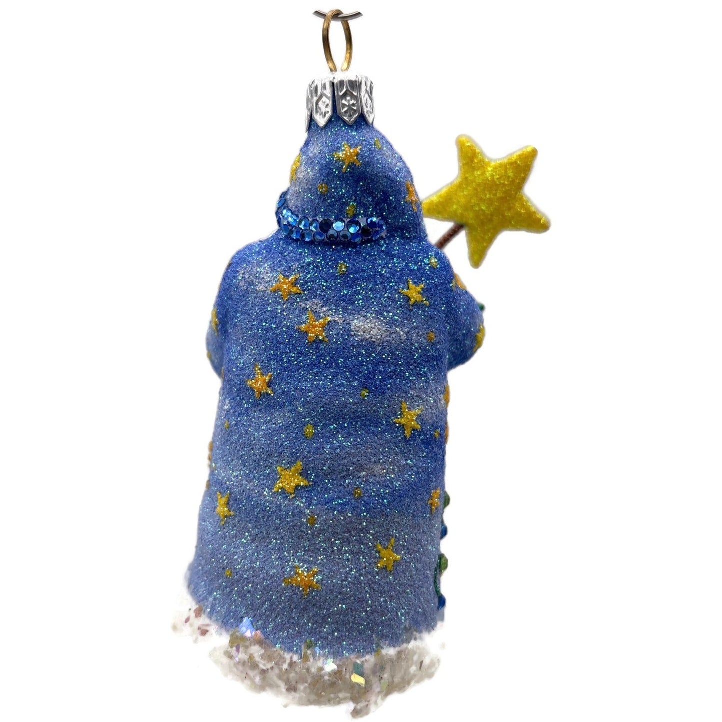Patricia Breen Santa For Eric Blue Yellow Star Christmas Tree Ornament Milaegers