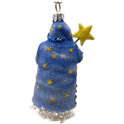 Patricia Breen Santa For Eric Blue Yellow Star Christmas Tree Ornament Milaegers