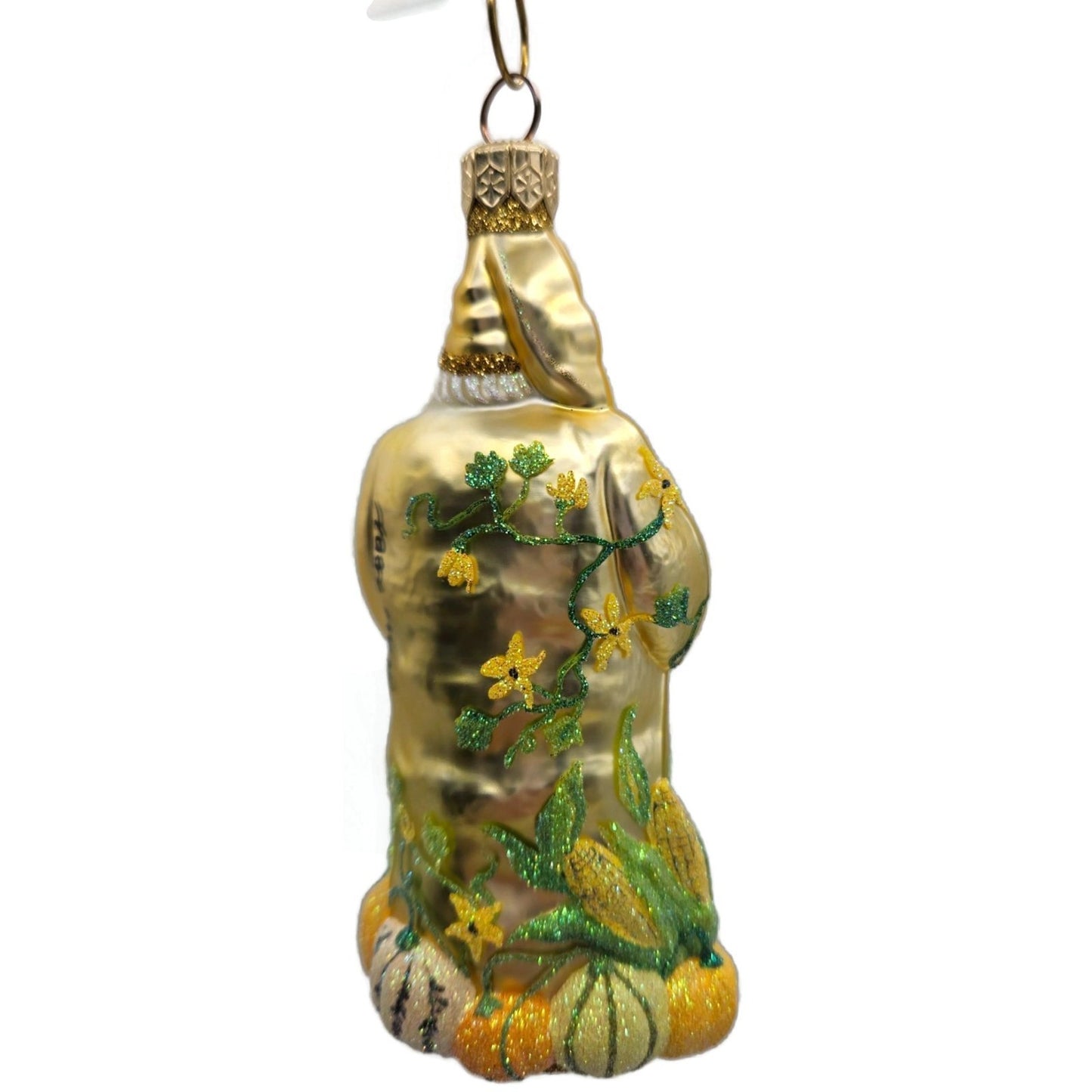 Patricia Breen Harvest Santa Gold Pumpkins Fall Christmas Ornament Signed 2230