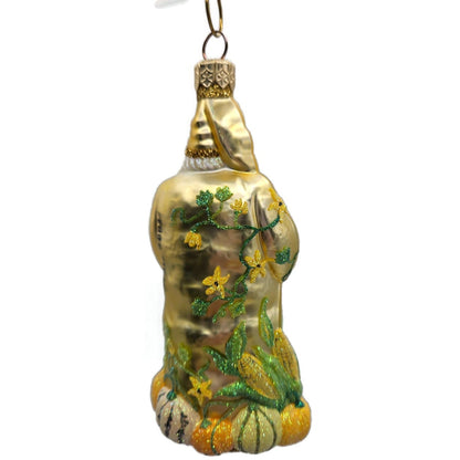 Patricia Breen Harvest Santa Gold Pumpkins Fall Christmas Ornament Signed 2230