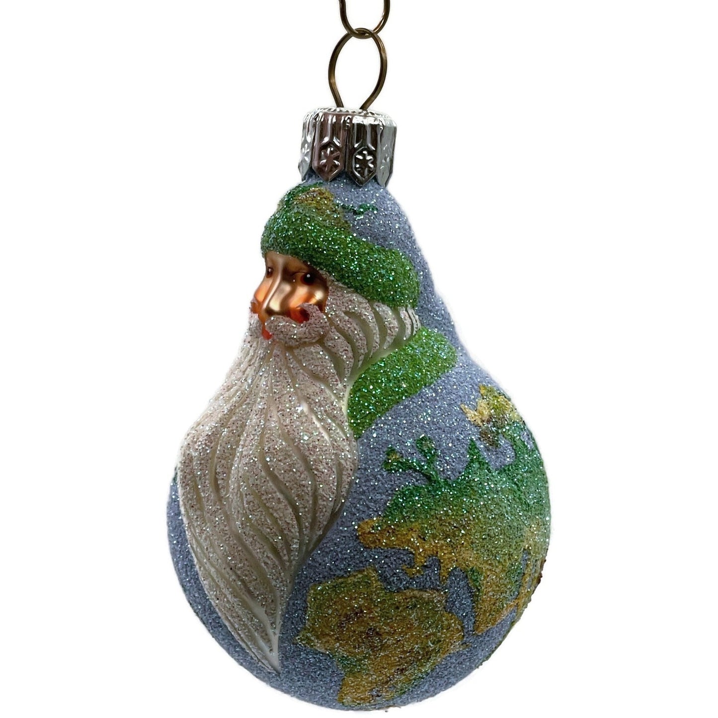 Patricia Breen Miniature Santa du Monde Globe Earth Christmas Tree Ornament
