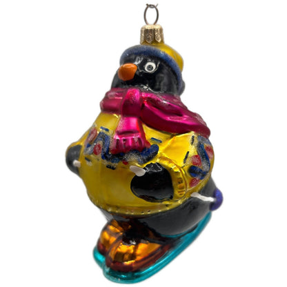 Christopher Radko Downhill Chilly Penguin Christmas Tree Ornament 98-218-0