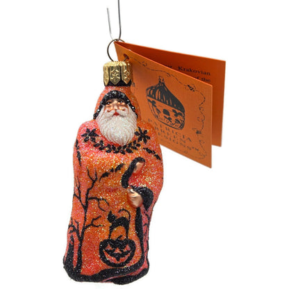 Patricia Breen Miniature Redoute Santa Claus Orange Cat Halloween Ornament