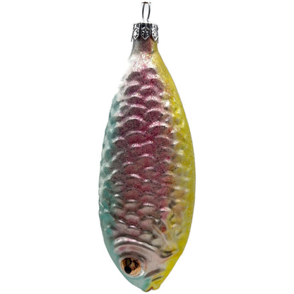 Christopher Radko Rainbow Trout Fish Glass Christmas Tree Ornament 91-017-0