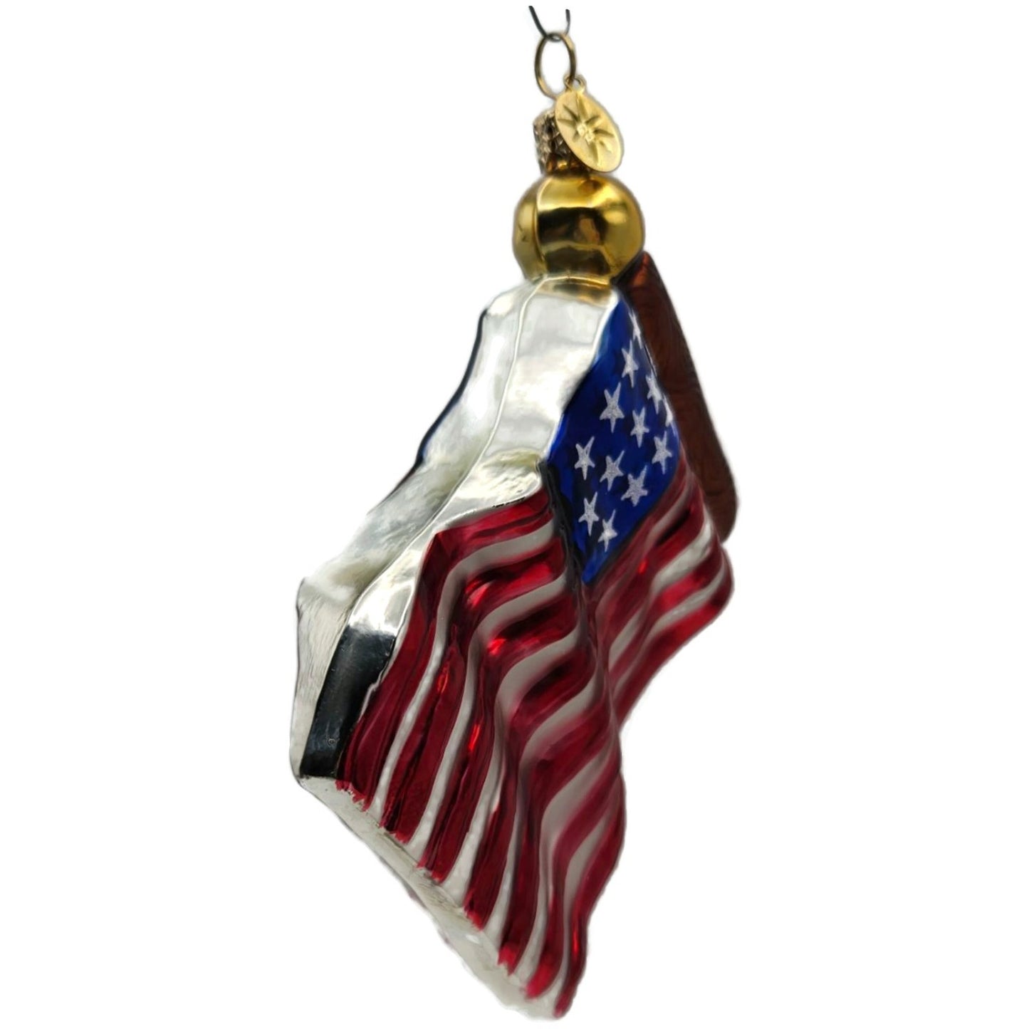 Christopher Radko Stars and Stripes Little Gems American Flag Ornament 02-0723-0