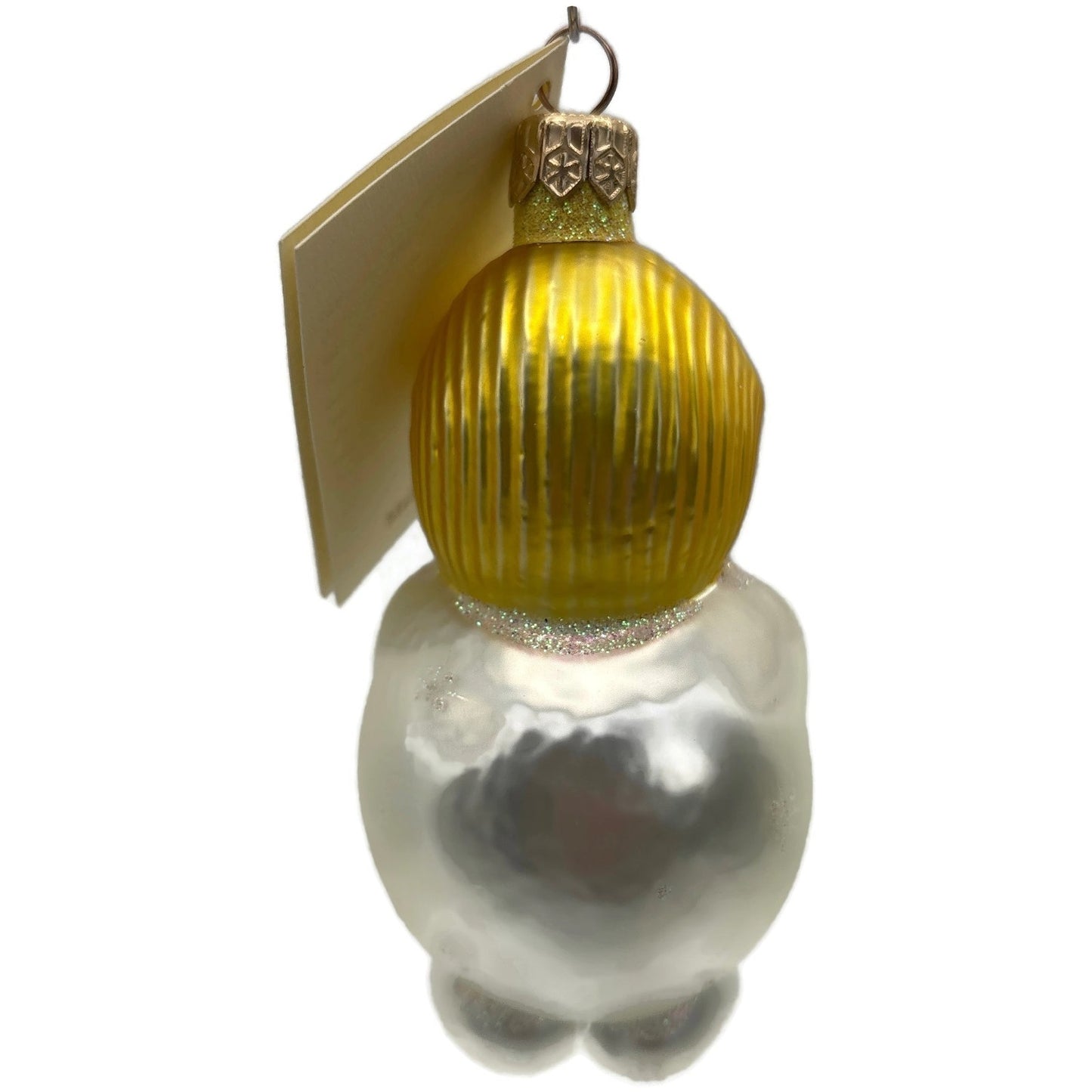 Patricia Breen Snowbaby Yellow Snowflakes Snowman White Christmas Tree Ornament