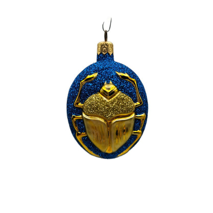 Patricia Breen Cleopatras Scarab Blue Gold Insect Christmas Tree Decor Ornament