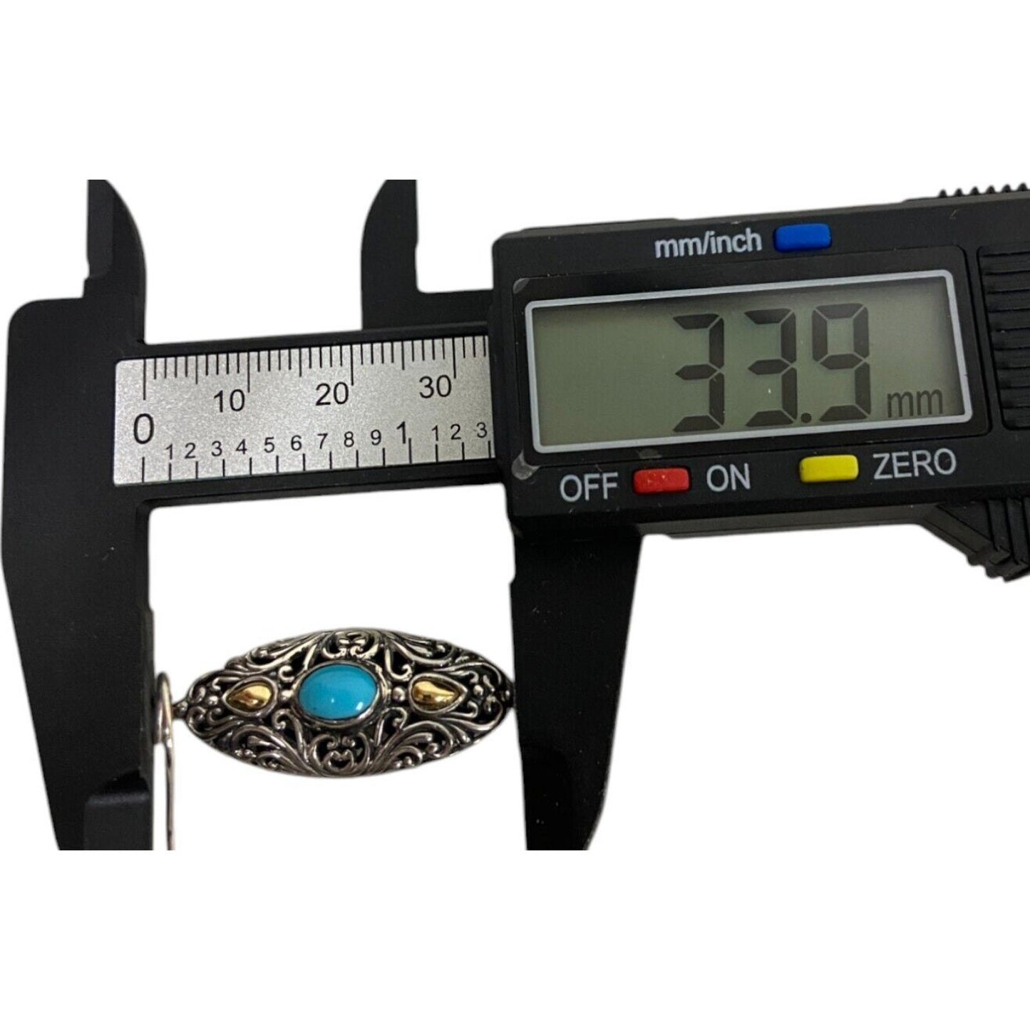 Samuel B Sleeping Beauty Turquoise Hook Earrings 925 Sterling Silver Filigree