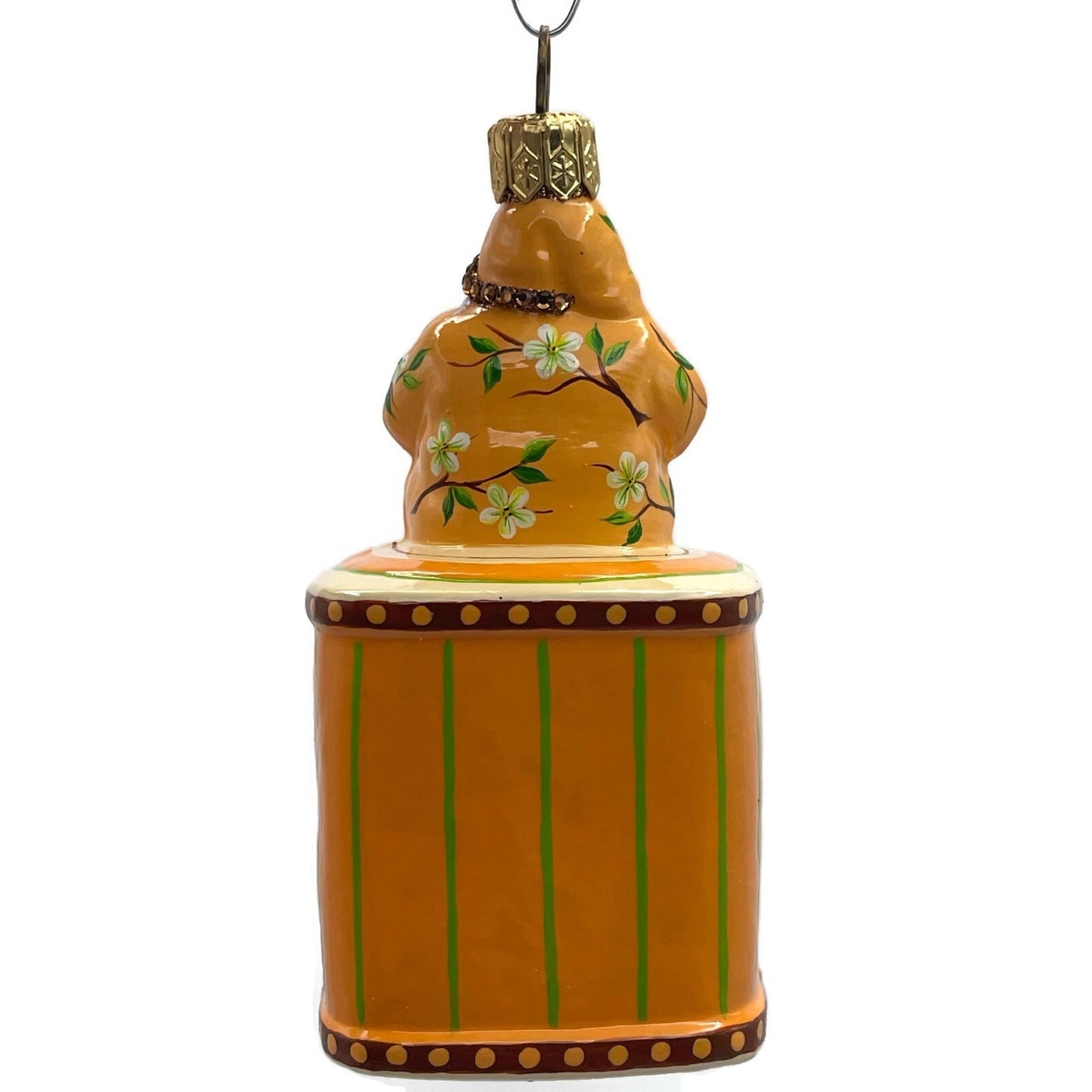 Patricia Breen Tea Time Santa Orange Spice Spring Christmas Holiday Ornament