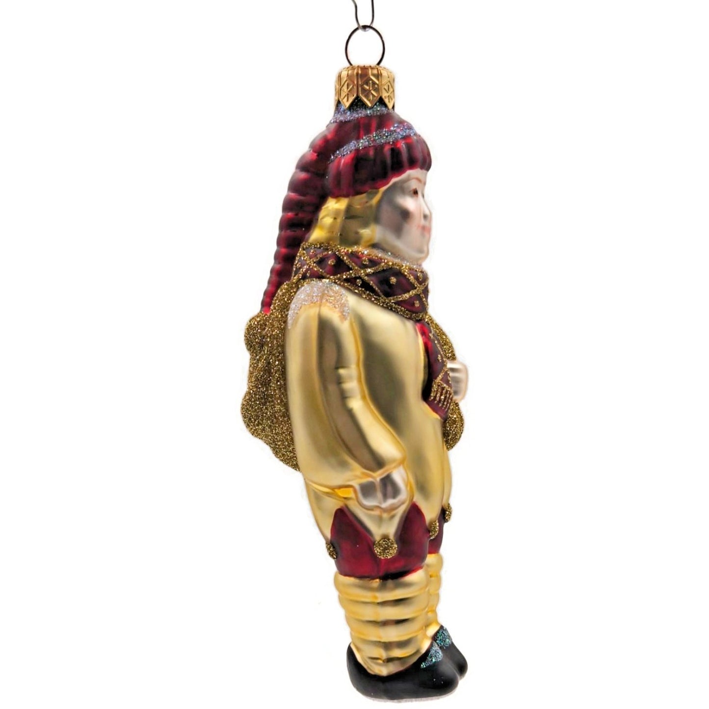 Patricia Breen Jack Frost Bordeaux Gold Glittered Bag Christmas Tree Ornament