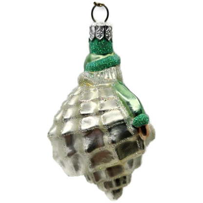 Patricia Breen Turitella Santa Green Aquatic Christmas Seashell Ornament 9939
