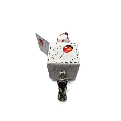 Patricia Breen Pop Goes the Chameleon Ladybugs Clip On Christmas Ornament 2782