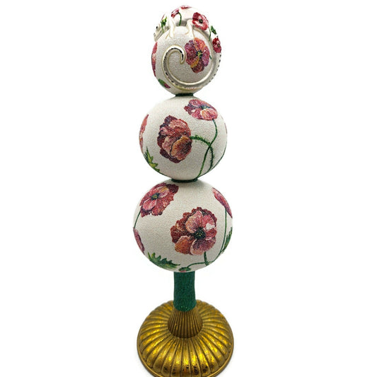 Patricia Breen Chameleon Finial Poppies Spring Christmas Holiday Tree Topper