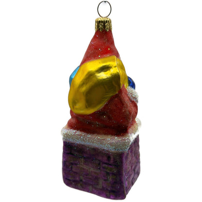 Christopher Radko Chimney Santa Claus Glass Christmas Tree Ornament 91-012-0