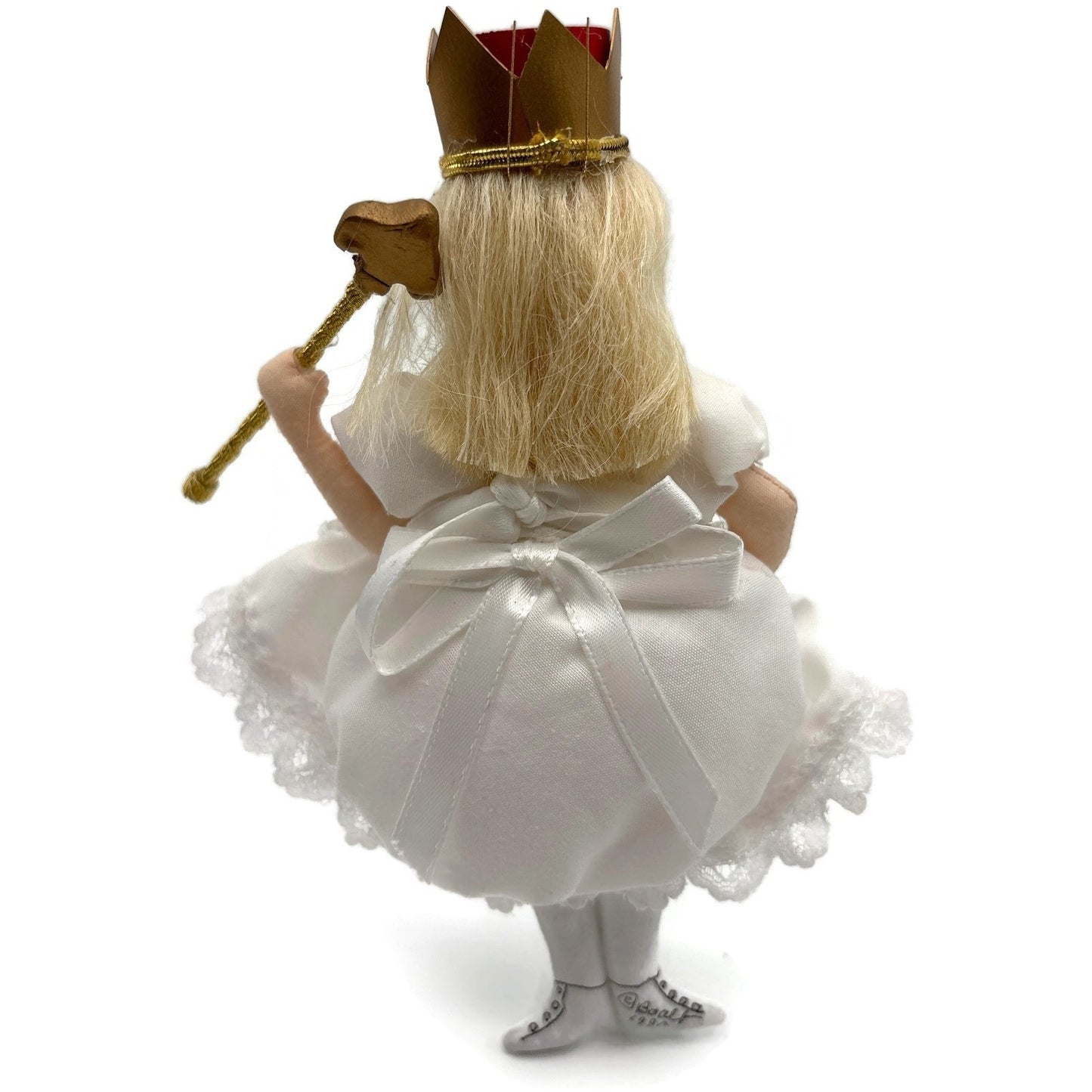 Gladys Boalt Queen Alice White Alice in Wonderland Signed Christmas Ornament