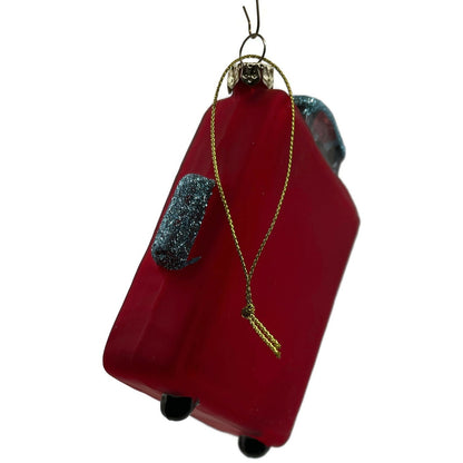 London Suitcase Blown Glass Travel Big Ben Christmas Tree Decoration Ornament