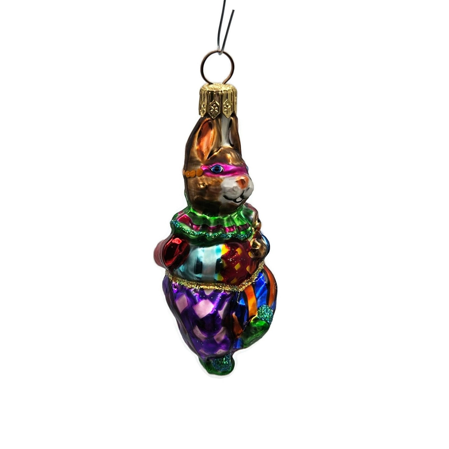 Christopher Radko Mask Hare Ade Gem Christmas Holiday Tree Ornament 99-963-0