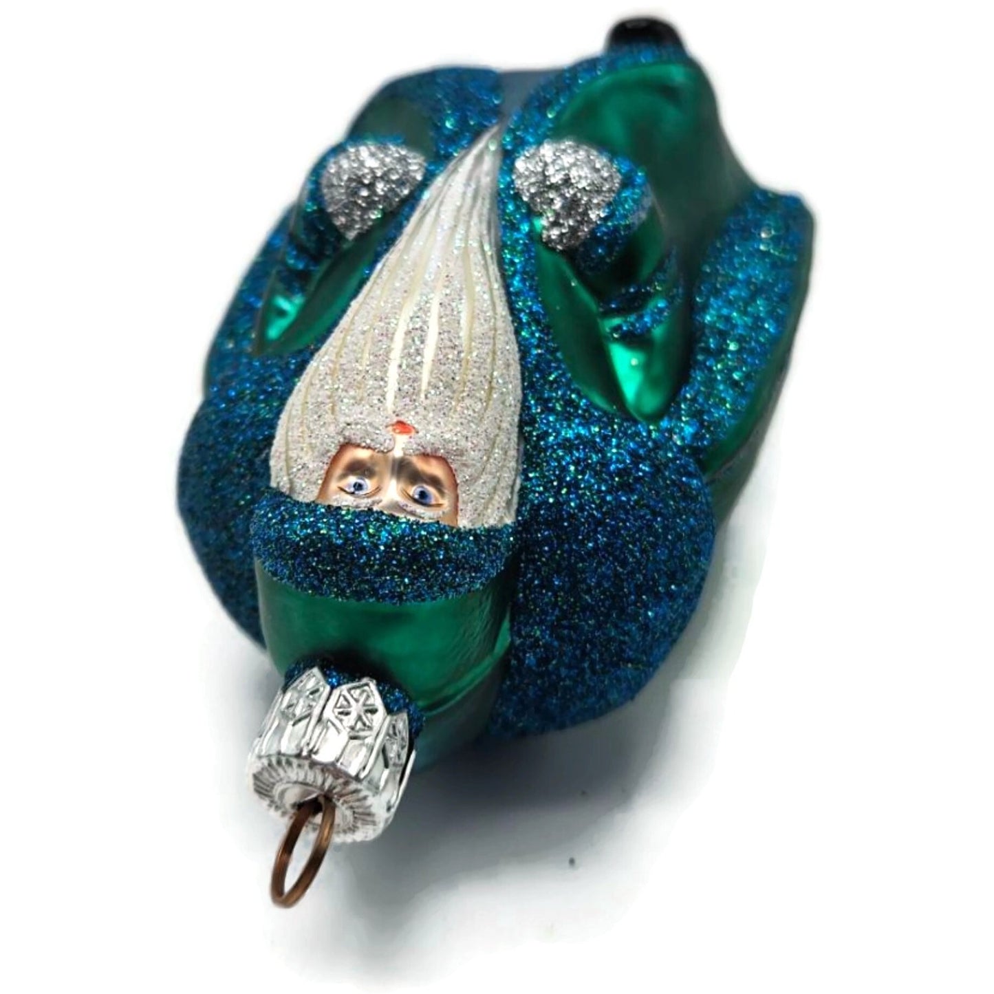 Patricia Breen Scarab Santa Claus Turquoise Bug Spring Christmas Tree Ornament