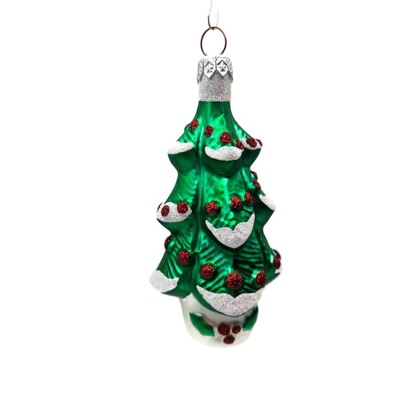 Patricia Breen Classic Tree Red Ornaments Glittered Christmas Holiday Ornament
