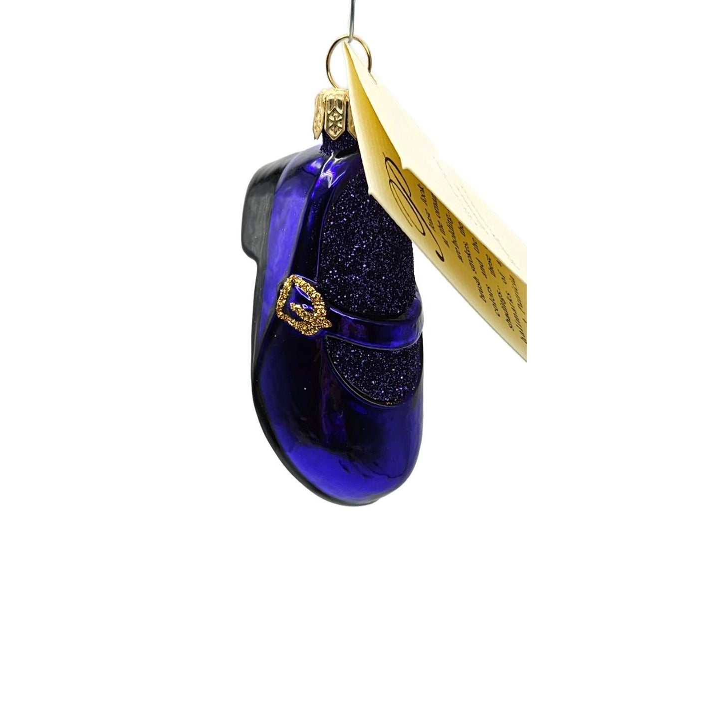 Patricia Breen Little Ones Shoe Purple Glittered Christmas Holiday Tree Ornament