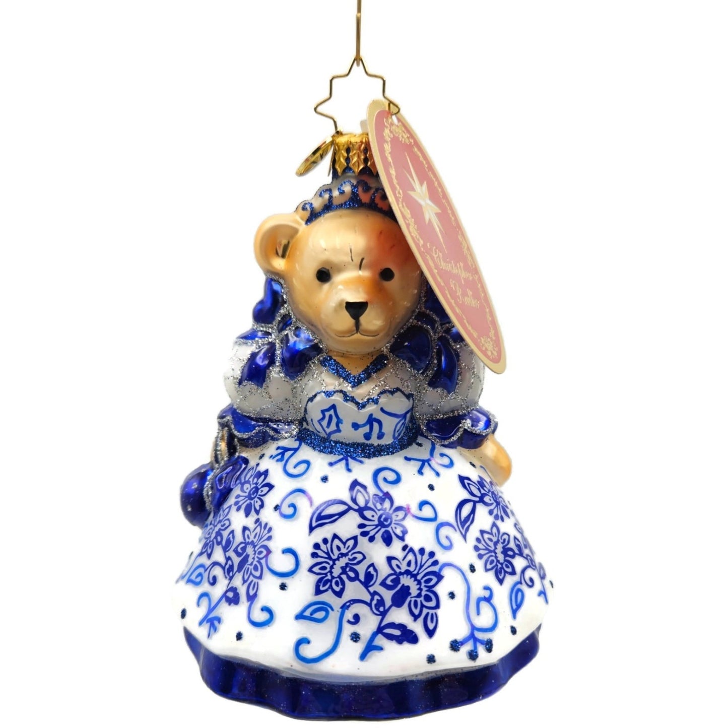 Christopher Radko Chinoiserie Muffy Bear Floral Dress Christmas Ornament 1021871