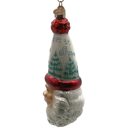 OWC Let It Snow Santa Claus Head Ornament Snowman Old World Christmas Tree Decor