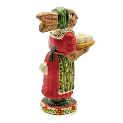 Bittersweet House Mother Rabbit with Eggs Signed Kathryn Campbell Chalkware