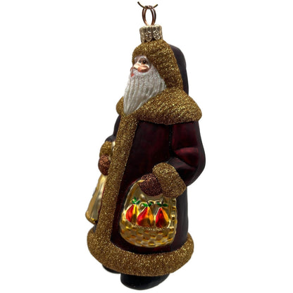 Patricia Breen Santa I: Partridge Pear Bordeaux 12 Days of Christmas Ornament