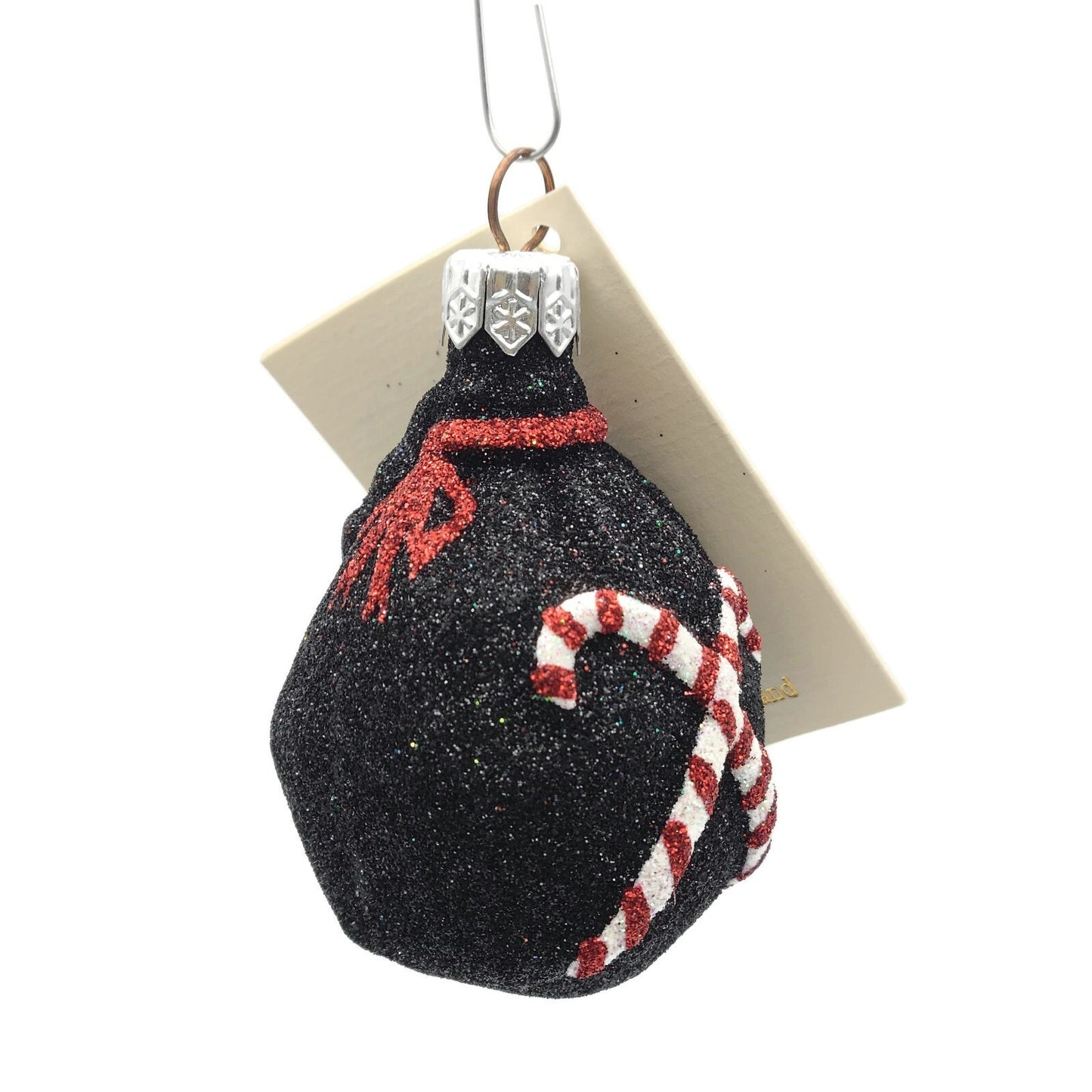 Patricia Breen Peppermint Sack Black Candy Canes Christmas Holiday Tree Ornament