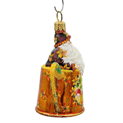 Patricia Breen Elaine's Santa Autumnal Fall Water Can Christmas Tree Ornament