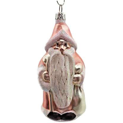 Patricia Breen Woodland Santa Claus Pink Christmas Tree Decor Signed Ornament