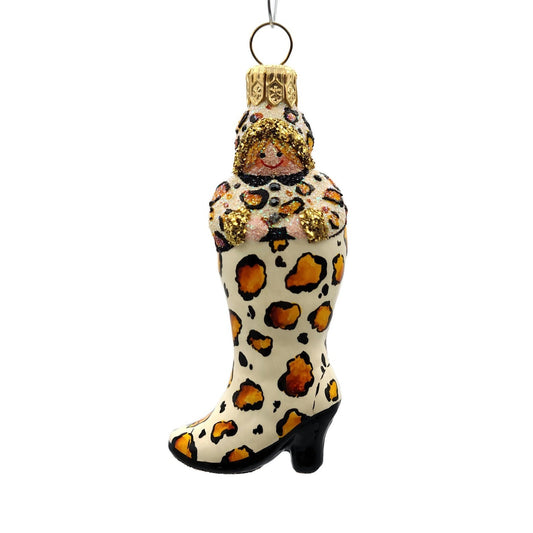 Patricia Breen Best Foot Forward Leopard Animal Christmas Tree Holiday Ornament