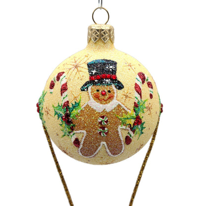 Patricia Breen Swing Time Gingerbread Santa Claus Candy Christmas Tree Ornament