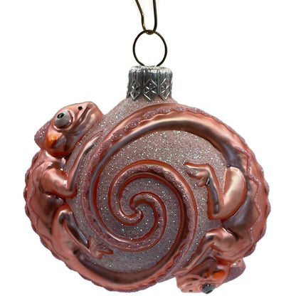 Patricia Breen Ornament Once Again for James Pink Chameleon Christmas Decoration