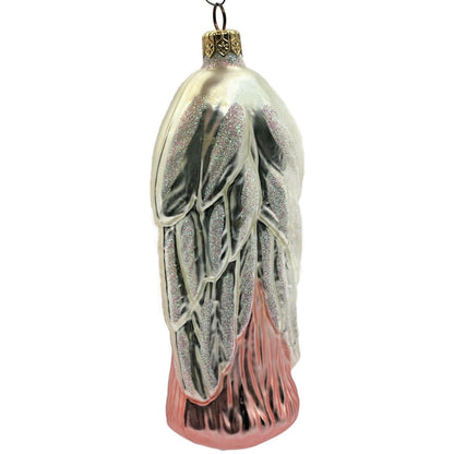Patricia Breen Angel of Peace Pink Glittered Wings Christmas Tree Ornament 9601