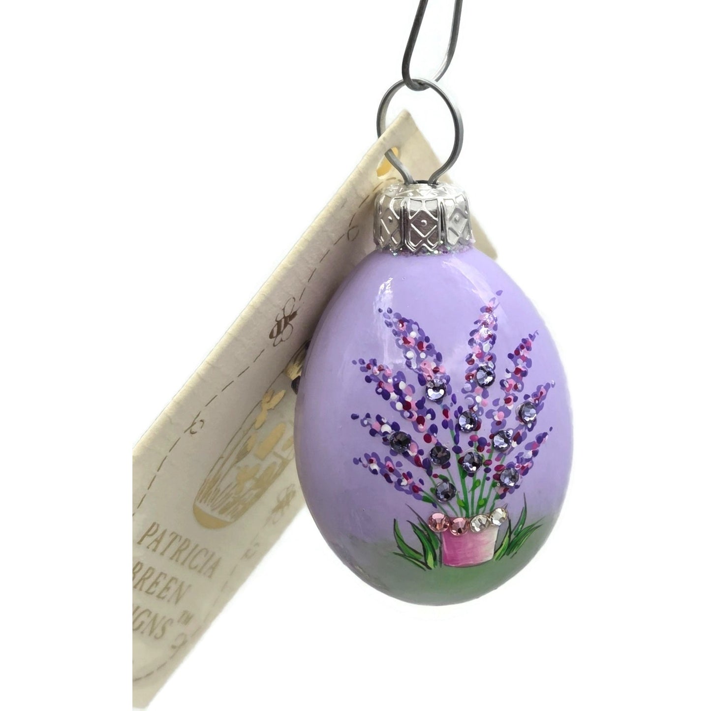 Patricia Breen Miniature Egg Surprise Provencal Bunny Purple Easter Ornament