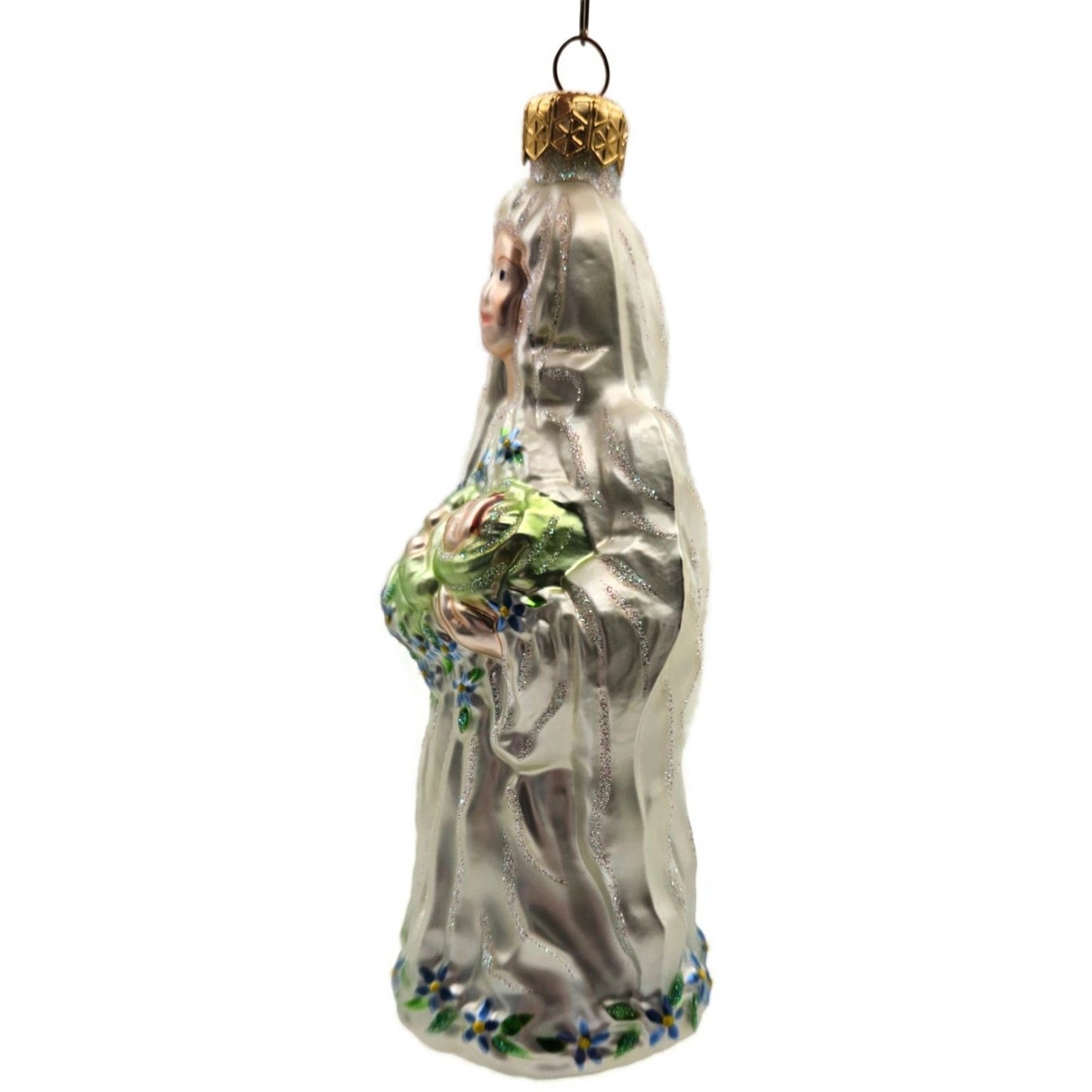 Patricia Breen Bountiful Madonna Baby Jesus Flowers Religous Christmas Ornament