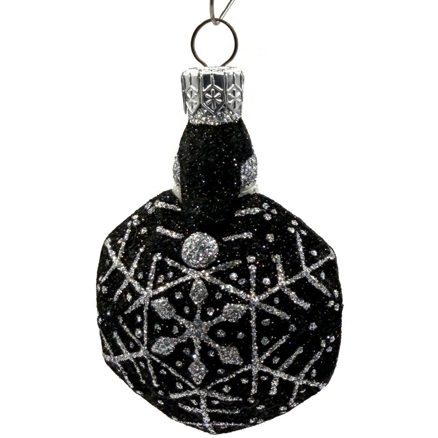 Patricia Breen Snowflake Noel Black Santa Claus Hexagon Christmas Ornament 2257