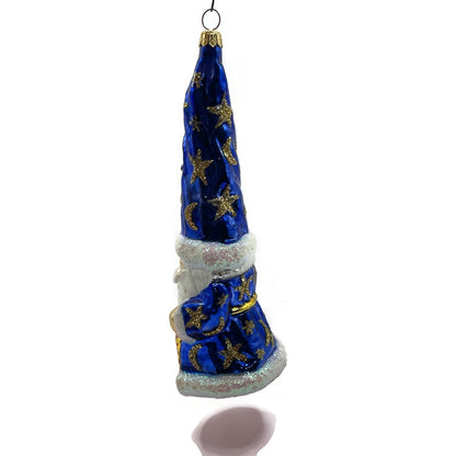 Christopher Radko Magic Munchkin Moon Wizard Blue Star Christmas Ornament 96-240
