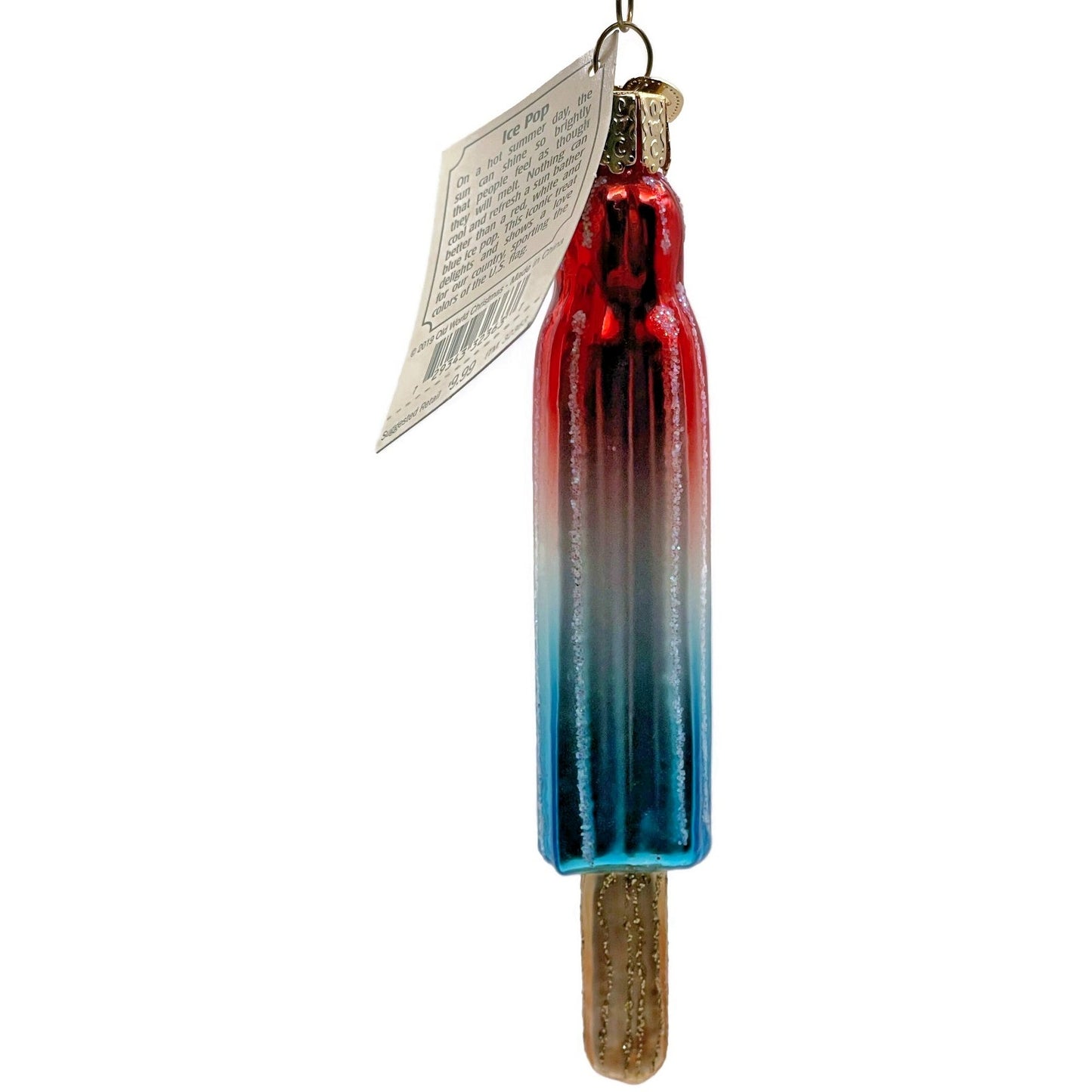 OWC Red White Blue Ice Pop Ornament Old World Christmas Summer Patriotic Decor