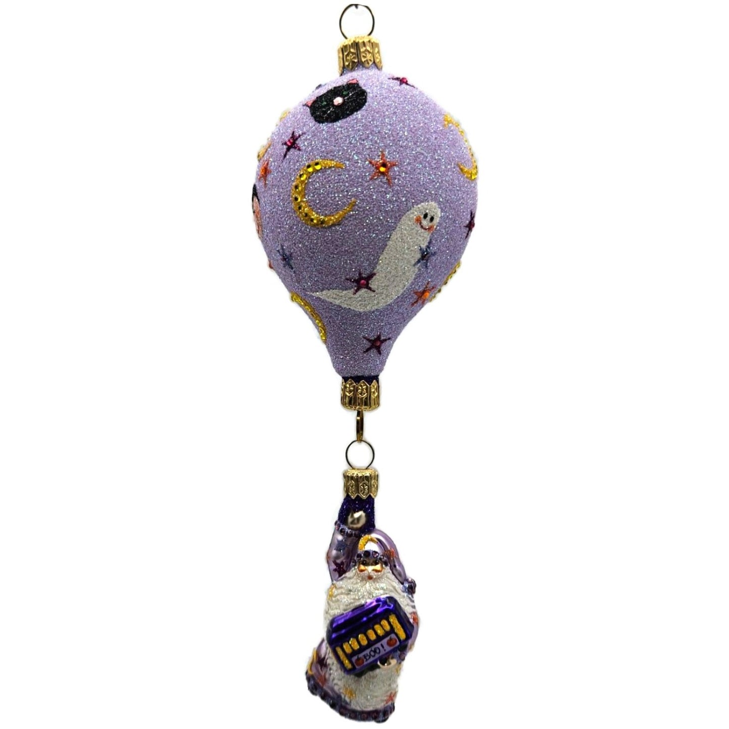Patricia Breen Santa For Karen Halloween Icons Balloon Moon Stars Ornament Gumps