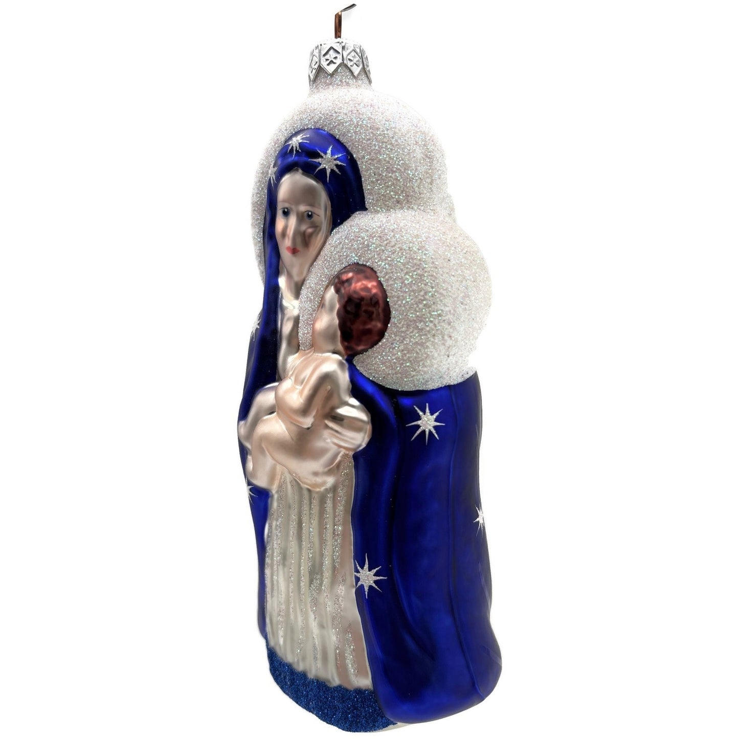 Patricia Breen Madonna of the Sun Cobalt Blue Stars Christmas Tree Ornament