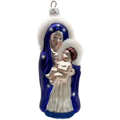 Patricia Breen Madonna of the Sun Cobalt Blue Stars Christmas Tree Ornament