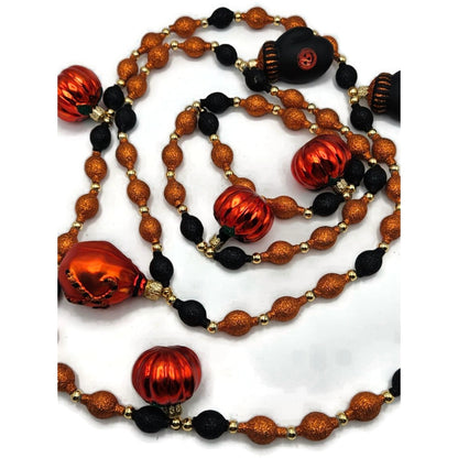 Patricia Breen Halloween Garland Pumpkins Mittens Glass Glitter OOAK 2000CO