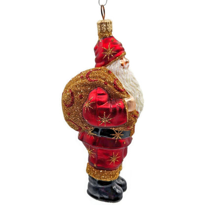 Patricia Breen Nordstrom Santa Claus Red Moon Star Celestial Christmas Ornament