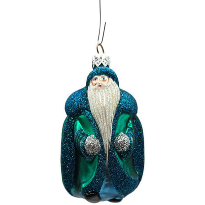 Patricia Breen Scarab Santa Claus Turquoise Bug Spring Christmas Tree Ornament
