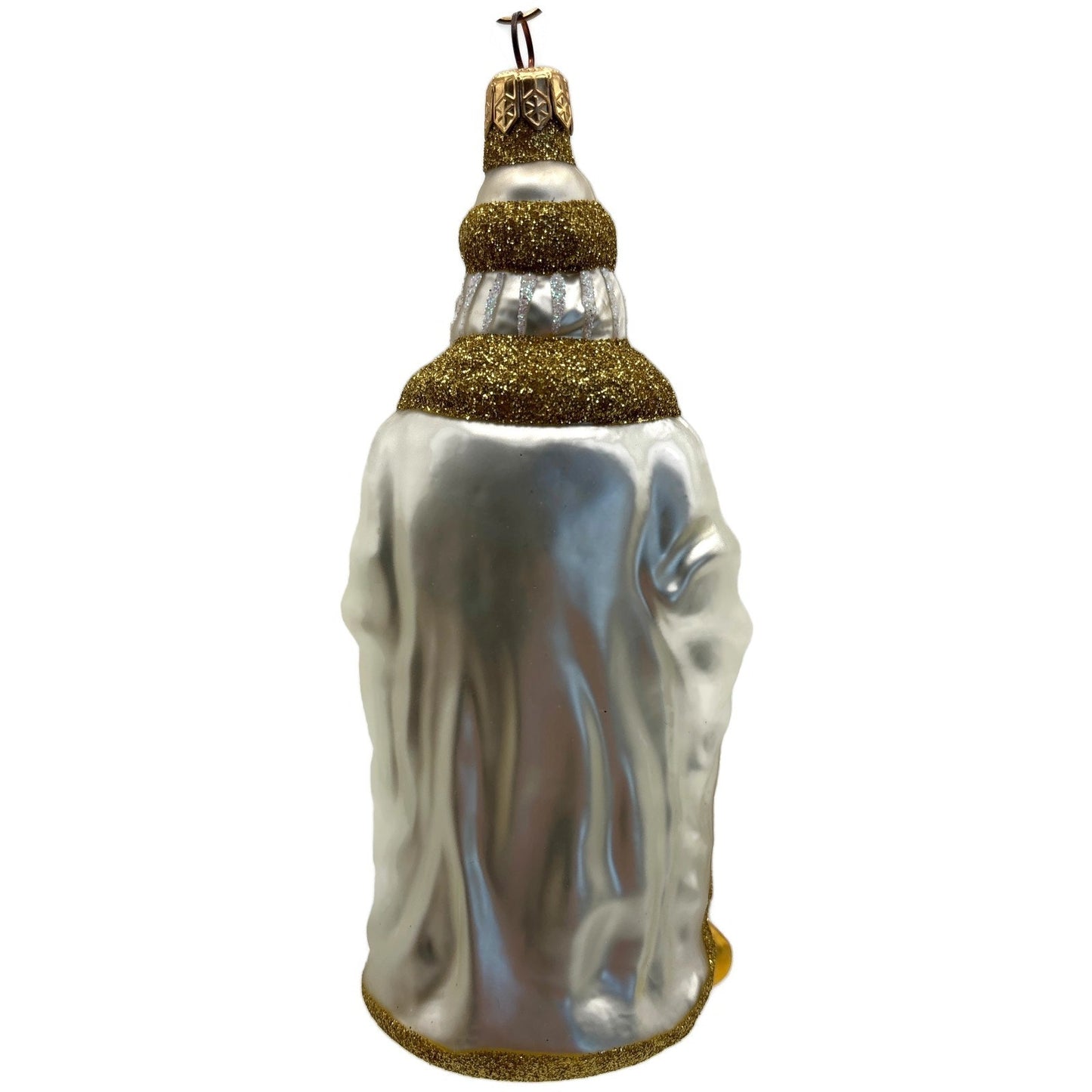 Patricia Breen Making His List Santa Pearl Gold Holly Berries Christmas Ornament